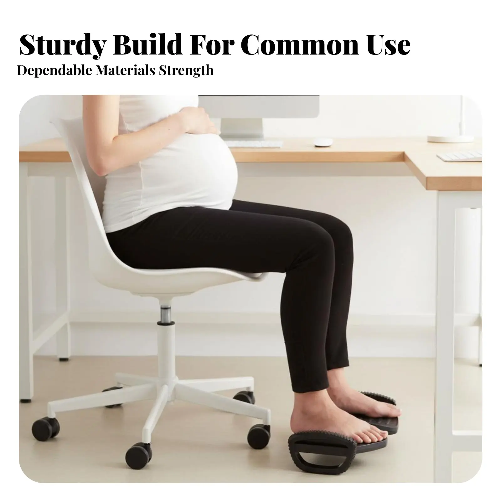 

Adjustable Under-Desk Footrest Non-Slip Foot Support Massaging Surface for Children, Students, Workstation