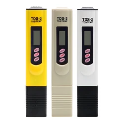 TEMP/PPM Water Meter Quality Testing Pen PH TDS Meter Tester Portable 0-9999 PPM LCD Digital Water Purity Filter Measuring Tools