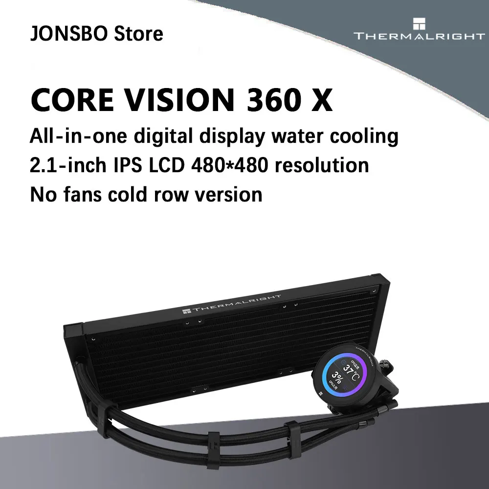 

Thermalright CORE VISION 360 X (без вентилятора) ЖК-экран 360 мм Универсальный жидкостный охладитель Поддержка LGA 1700 AMD AM5