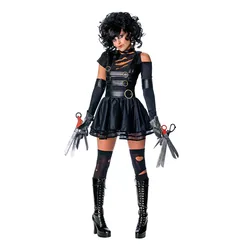 Halloween Costume For Women Movie Edward Scissorhands Cosplay Costumes Party Disguise Female Fancy Dress Role Play Games Wear