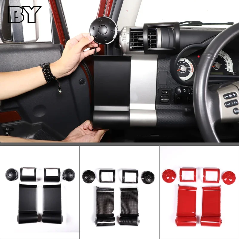 

Боковая приборная панель автомобиля, розетка кондиционера, накладка на панель, наклейки для Toyota FJ Cruiser 2007-2021, автоаксессуары