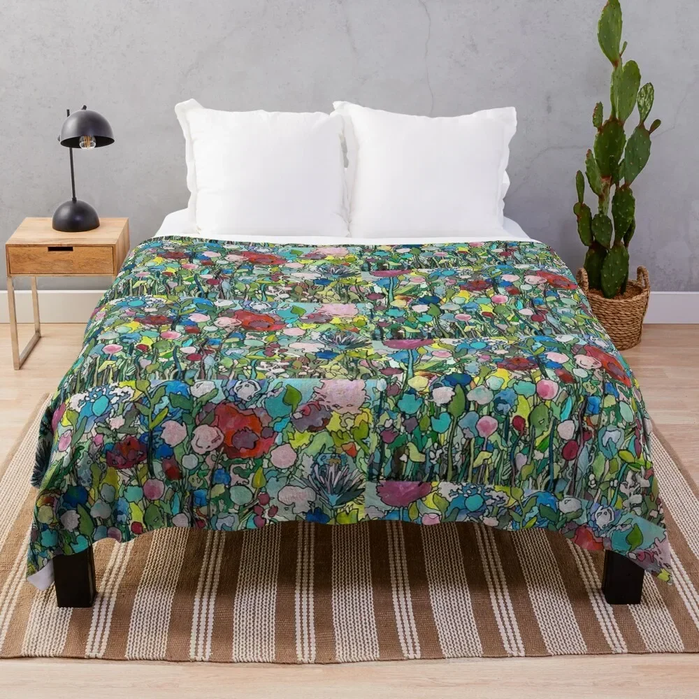 

Never Enough Flowers Throw Blanket Bed covers Summer For Sofa Thin Blankets