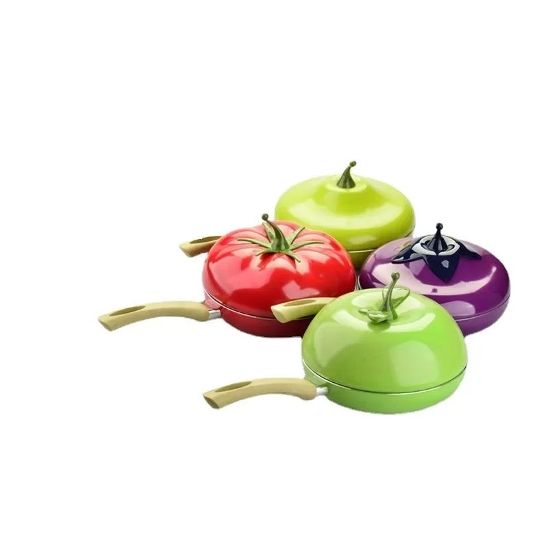 Creative Fruit Shape Cooking Pot Aluminum Non-Stick Soup Pot Frying Pan Kitchen Cookware Set Kitchenware Saucepan