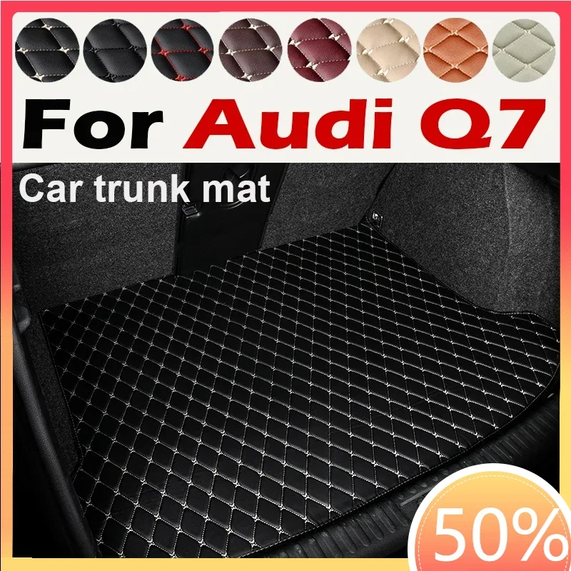 Car Trunk Mat For Audi Q7 4L 5-Seat 2006-2015 07 08 09 10 11 12 13 14 Custom Car Accessories Auto Interior Decoration