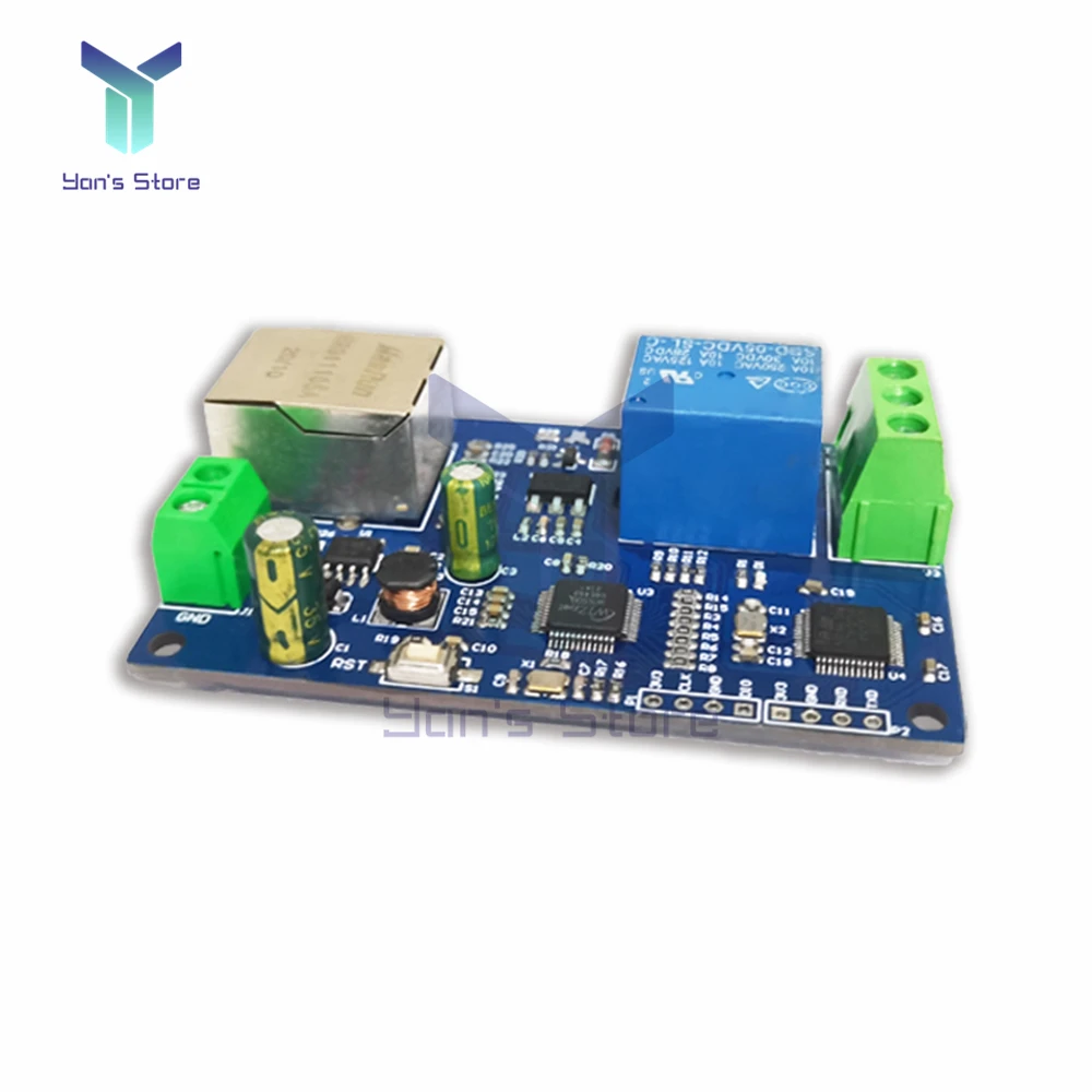 Modbus RTU Single Network Relay Module 32-bit MCU STM32F103C6T6 Onboard W5500 TCP/IP protocol Ethernet LAN Control 1 Way Output