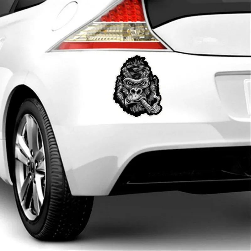 Car Stickers Gorilla Smoking Vinyl Decals Motorcycle Decal Decoration Accessories Waterproof Sunscreen Cover Scratches PVC,15CM