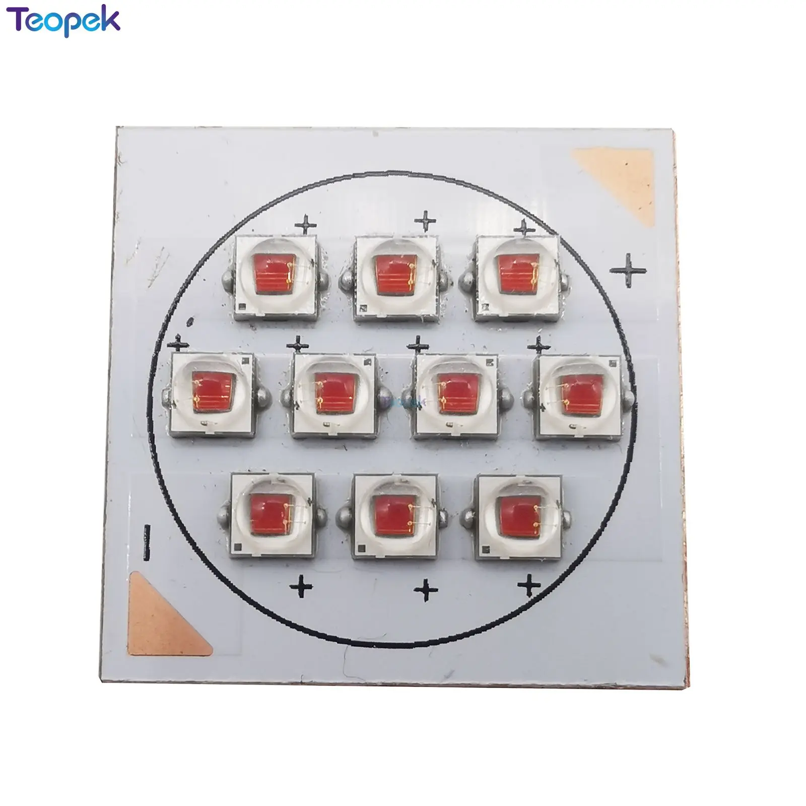 30W XP-E2 Photo Red 660nm Far Red 730nm 10 LEDs Multichip COB Light DC 20-25V 1A Cooper Thermal Separation Lase