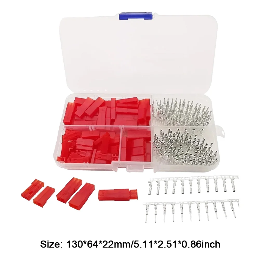 300/420Pcs 2.54MM JST SYP 2Pin Crimp Terminal Connectors Male And Female Plug Shell Housing Crimp Pin Terminal Connector Kit