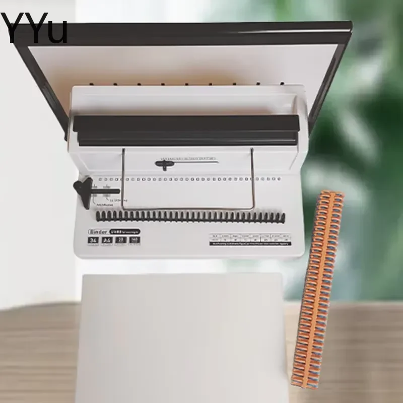 for Coil Binding Machine A4 Double Loop Wire Binder 34 Hole Puncher Office Bookbinding Equipment Iron Ring Spiral Notebook