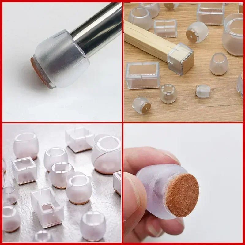Multi-size Chair Leg Caps Rubber Feet Protector Pads Non-slip Silent Table Cover Furniture Leveling Feet home Decor 4/8/12/16pcs