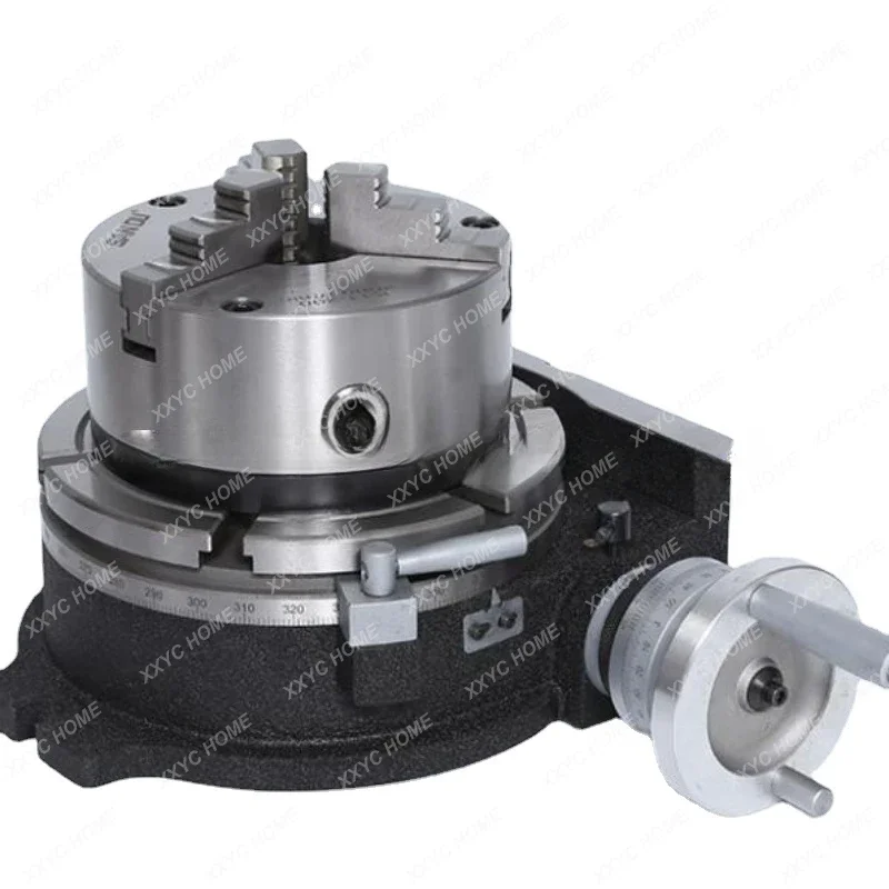 With 80mm 125mm Chuck for CNC Milling, Drilling and Grinding Machines HV-4/HV-6 Indexing Plate Vertical and Horizontal Turntable