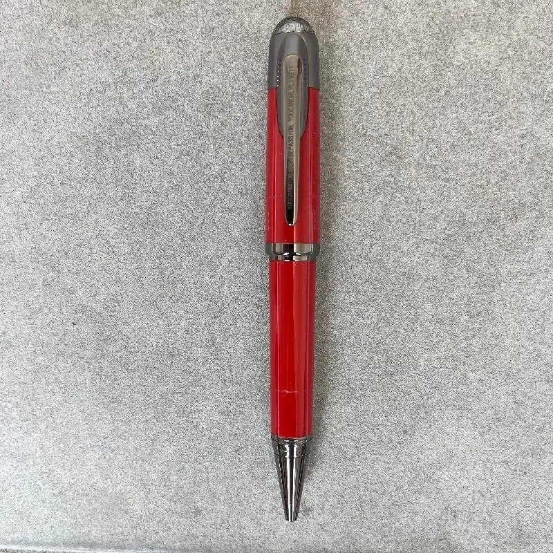 Classique Edición Limitada Mb Signature Ferr-ari Gris/Plata Clip Pistón Rojo RollerBolígrafo Tinta Pluma Estilográfica Escritura de Oficina
