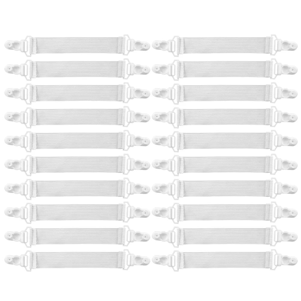 20 Pcs Bed Sheet Clips Straps Suspenders Securing Plastic Mattress Toppers Holders Keep Sheets Firm Tight Fitted Corners Heavy