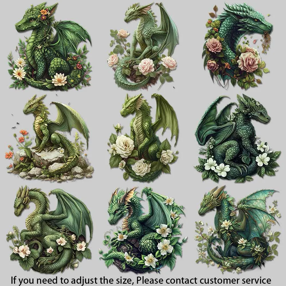 Enchanted Dragon Scene Mythical Creature Graphic TransfersThermal Transfer for Clothes Whimsical Patterns  DIY Decoration