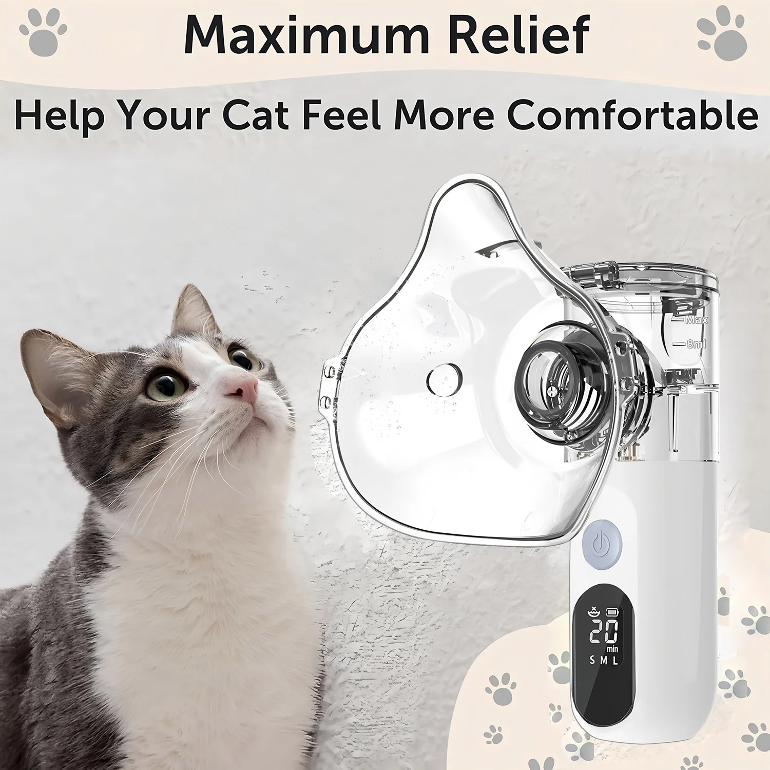 

Mini Pet Nebulizer Handheld Animal Inhalation Device Low Noise Respiratory Care Supplies For Cat Dog