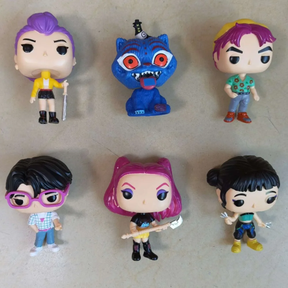 

6pcs Kpop Demon Hunters Figure Pvc Model Anime Figurine Collection Statue Desk Decoration Dolls Children Toys Halloween Gifts