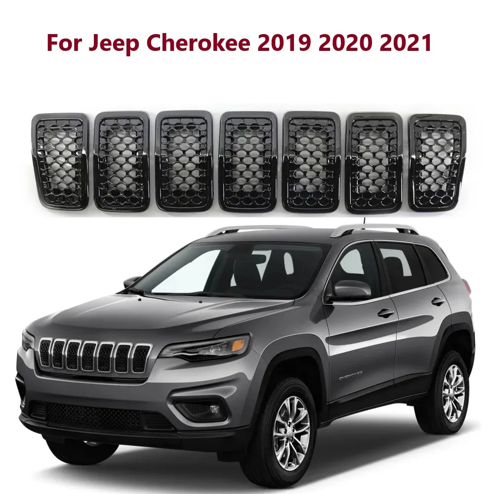 

7 шт./комплект, решетки для радиатора для Jeep Cherokee 2019 2020 2021