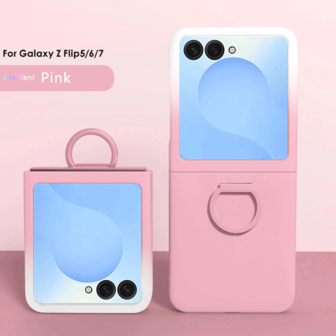Hartschalen-Handyhülle mit Farbverlauf und Ring für Samsung Galaxy Z Flip 8 7 FE 6 5 Flip7, Schutzhülle mit großem Sichtfenster – Detail 26