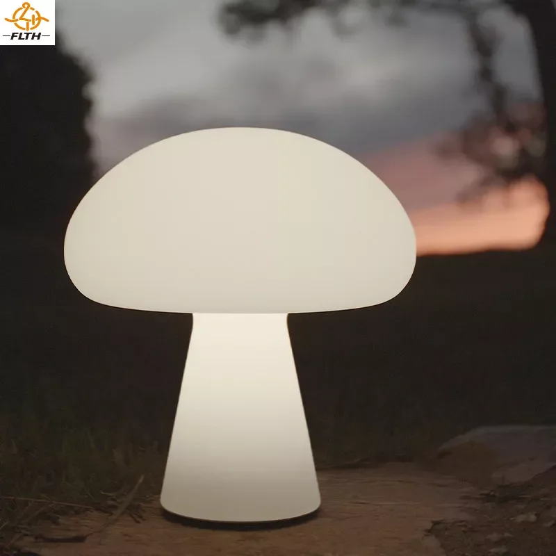 

Modern White Table Light LED Mushroom French Cute Creative Desk Lamp Decor for Home Bedroom Bedside Lamp