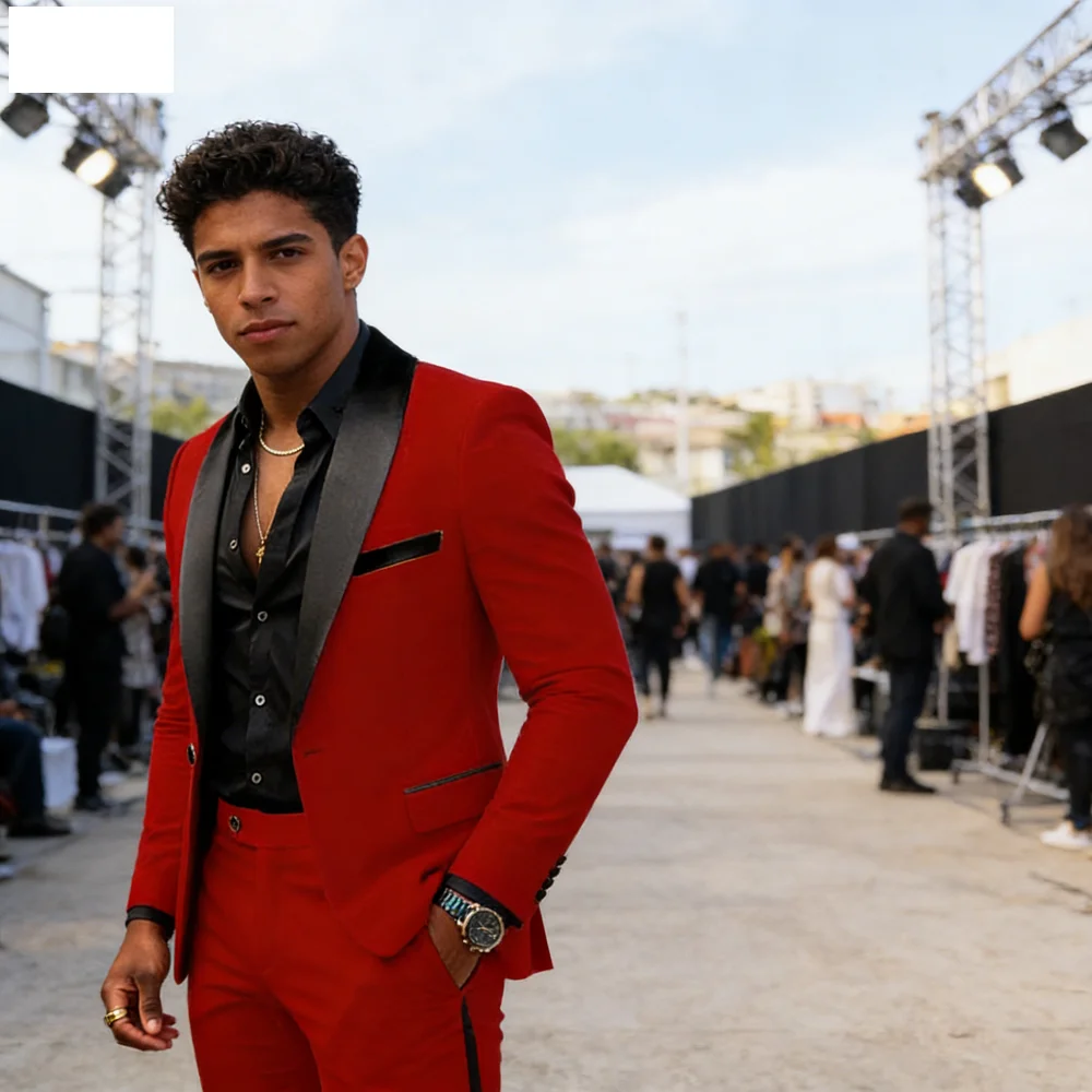 

Элегантные мужские костюмы класса люкс для свадьбы и торжеств: комплект из пиджака с шалевым воротником и брюк, приталенный крой, высокое качество, 2 предмета