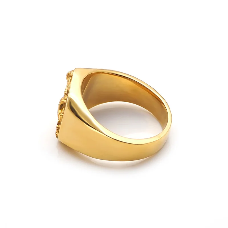 316l Roestvrij Staal Goud-Kleur Gotische Stijl Punk Schorpioen Mannelijke Retro Ring Schorpioenpatroon Ringen Voor Mannen Sieraden