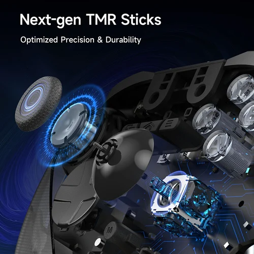 Imagen 2 del producto EasySMX D10 Gamepad inalámbrico Bluetooth controlador de juego Compatible con PC/Switch/teléfono/Steam, TMR Sticks, base de carga