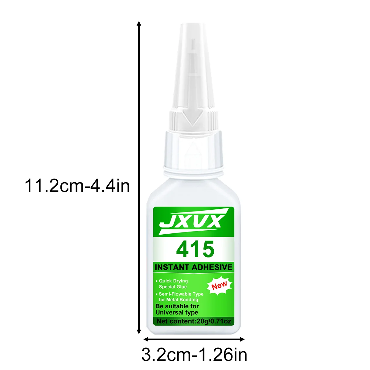 Nuovissima colla super cianoacrilica 415 aggiornata, asciugatura istantanea in 5 secondi, impermeabile per riparazioni di archi e frecce, strumento di incollaggio stabile e versatile.