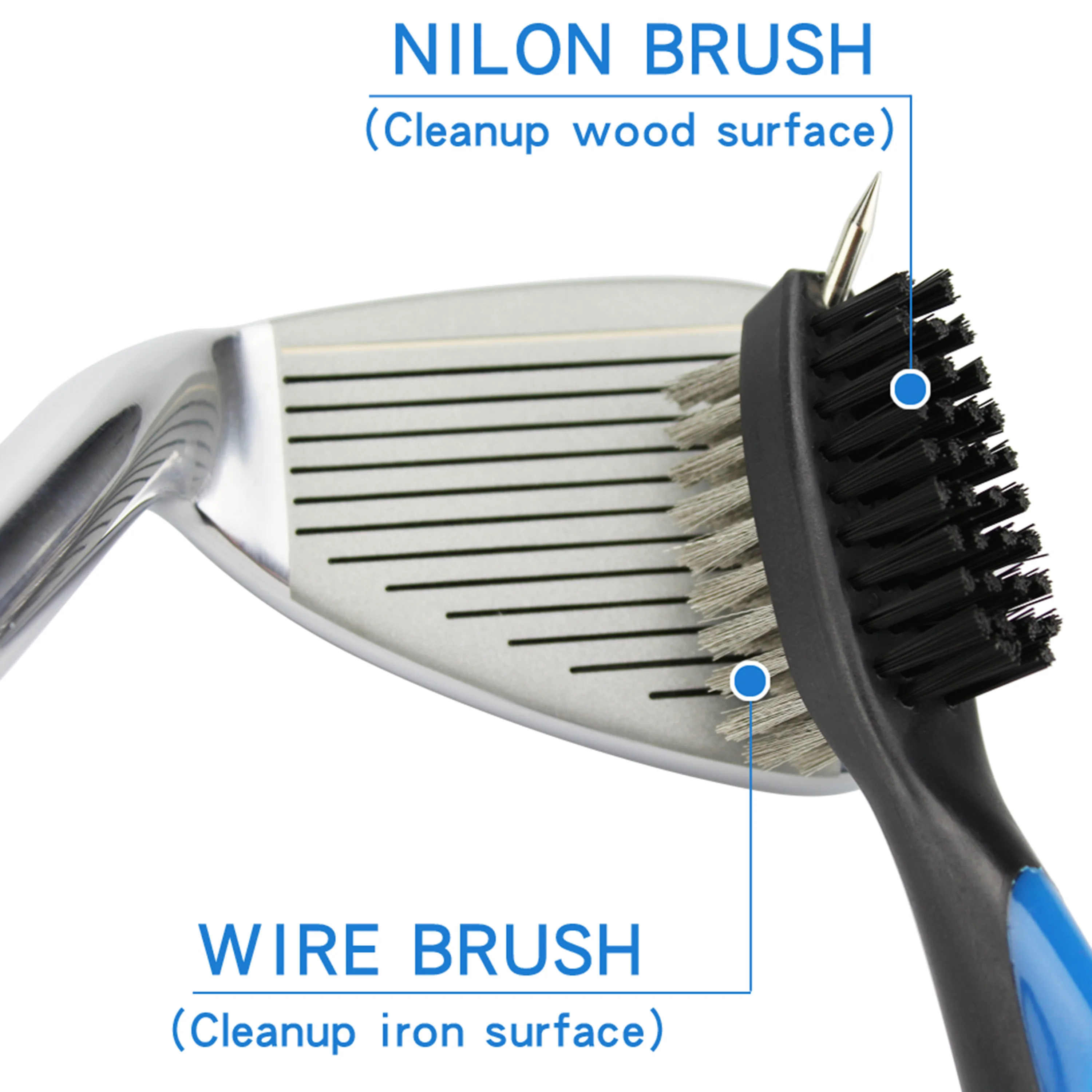 Kaiersn Golf Club Brush Groove Cleaner Połączenie magnetyczne Aluminiowy karabińczyk Lekki Stylowy Łatwe mocowanie do torby golfowej ﻿ — zdjęcie 6