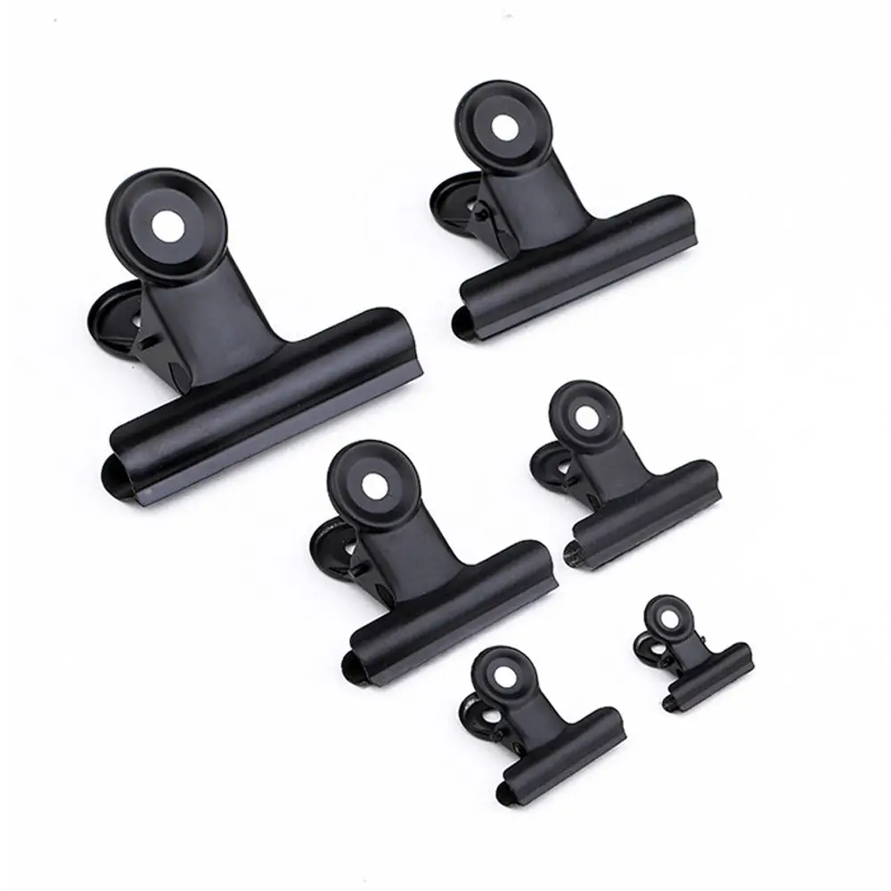 Clip School Office Supplies Stationery Stainless Steel Bookmark Clips Round Metal Clamp Ticket Clamp Binder Clip Paper Clips