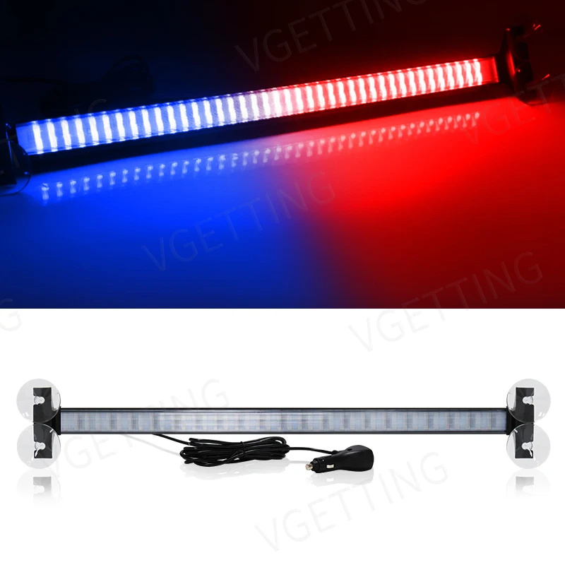 80 LED Strobe Police Lights For Car Emergency Grill Warning Lamp Windshield Auto Bar Traffic Advisor Flashlight Car Accessories