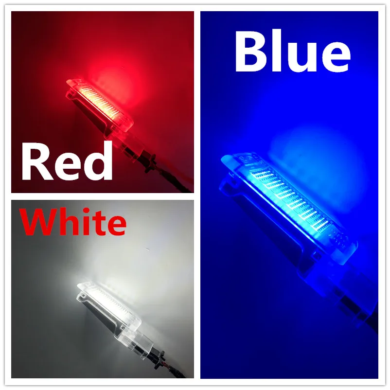 자동차 빨간색/파란색/흰색 LED 발 밑 공간 발 빛 케이블 와이어 하네스 VW 골프 6 MK6 7 MK7Jetta Passat B6 B7 B8 CC Polo Tiguan Superb