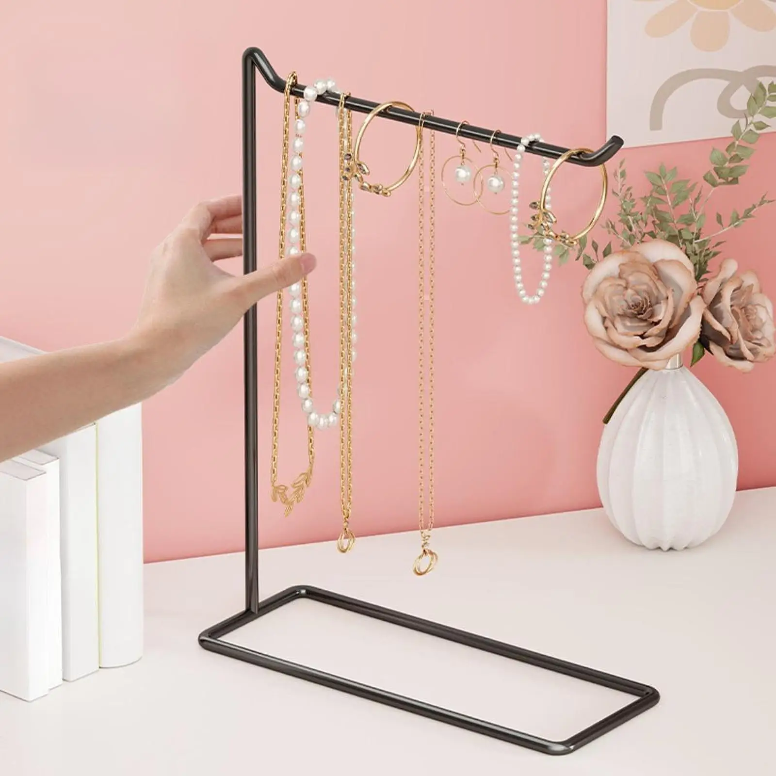 

Jewelry Display Stand Simple Versatile Trinkets Hanger for Pendants Earrings Necklaces Bracelets Acrylic Organizer Holder