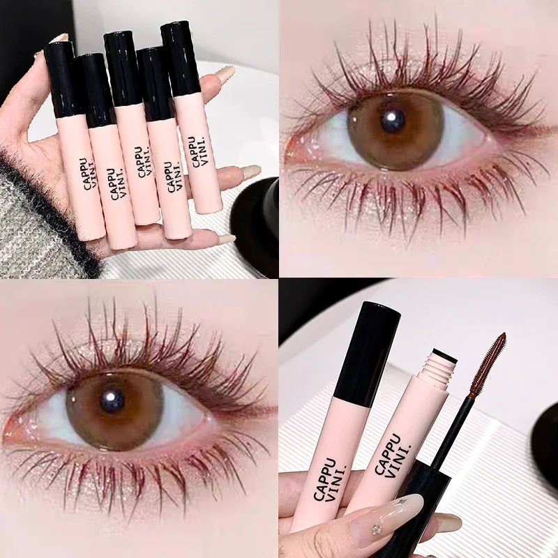 Mascara Makeup Curling Black Brown Eyelash Extension Waterproof Non-fading Dyeing Liquid Volume Mascara Long-wearing Cosmetics