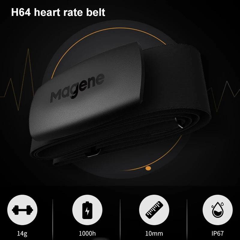 H64 Heart Rate Monitoring Chest Strap ANT + Bluetooth Waterproof Heart Rate Sensor Fitness And Cycling Equipment Unisex