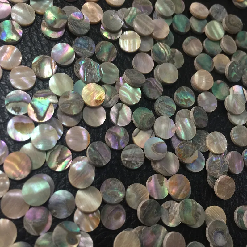 10/20pcs Diameter 6mm Natural Mexican Abalone Shell Sheet for Musical Instrument Accessories and Home Decoration Materials
