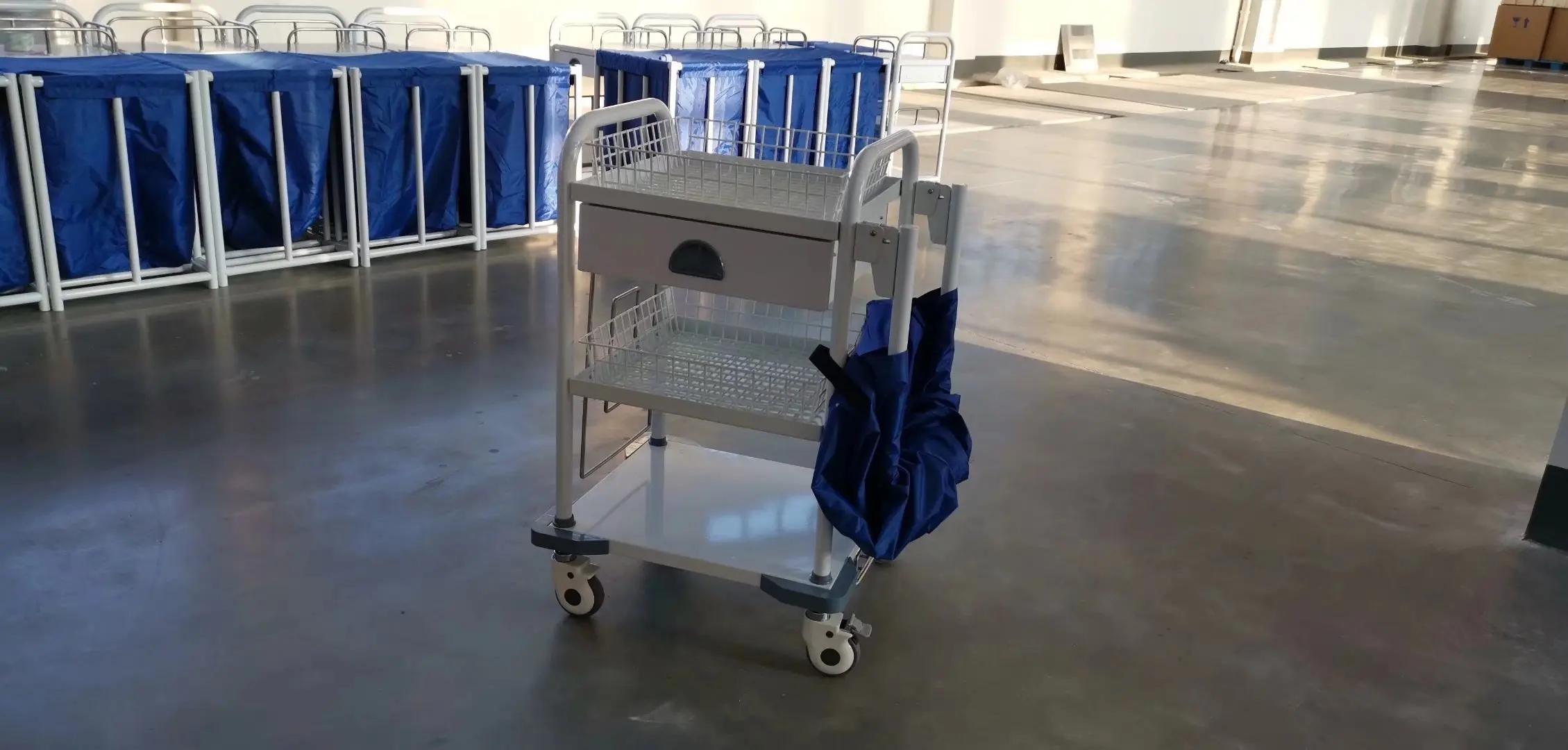 Laundry Collection Medical Trolley Multi-functional With Drawer Carts Garbage Trolley Accept OEM 01 2 Years,1 Year