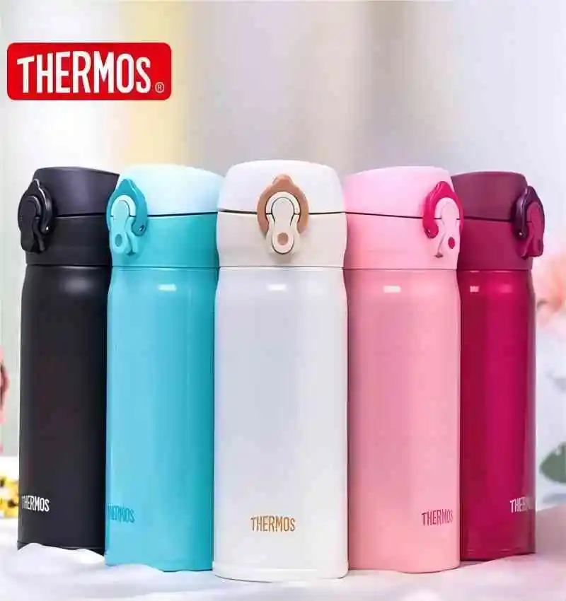 Garrafa térmica de aço inoxidável, copo de vácuo de dupla camada, prevenção de vazamento, frascos isolados, 350ml/500ml, garrafa de água térmica, copo térmico
