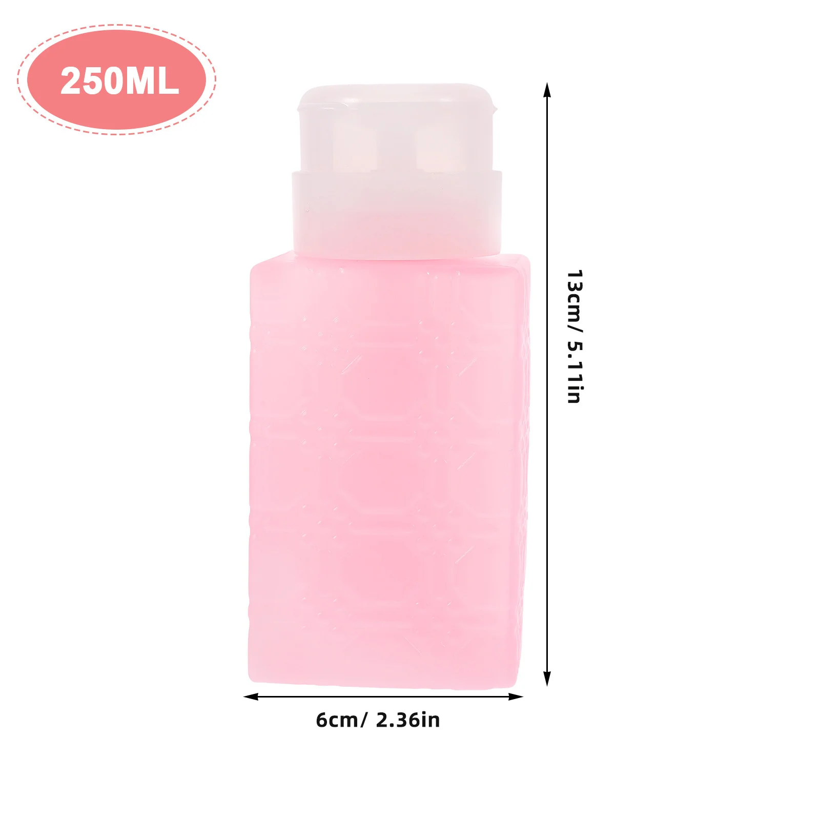 Flacone con pompa portatile riutilizzabile di grande capacità per struccante per dispenser di liquidi da viaggio per dispenser di liquidi per nail art