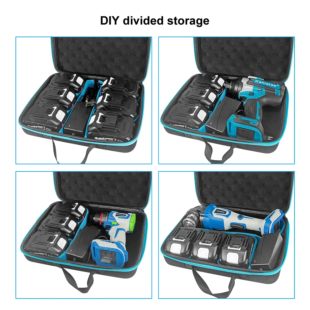 Imagem -06 - Kamolee-multifuncional Ferramenta Elétrica Bolsa Durável Impermeável Broca Chave Angle Grinder Tool Bag
