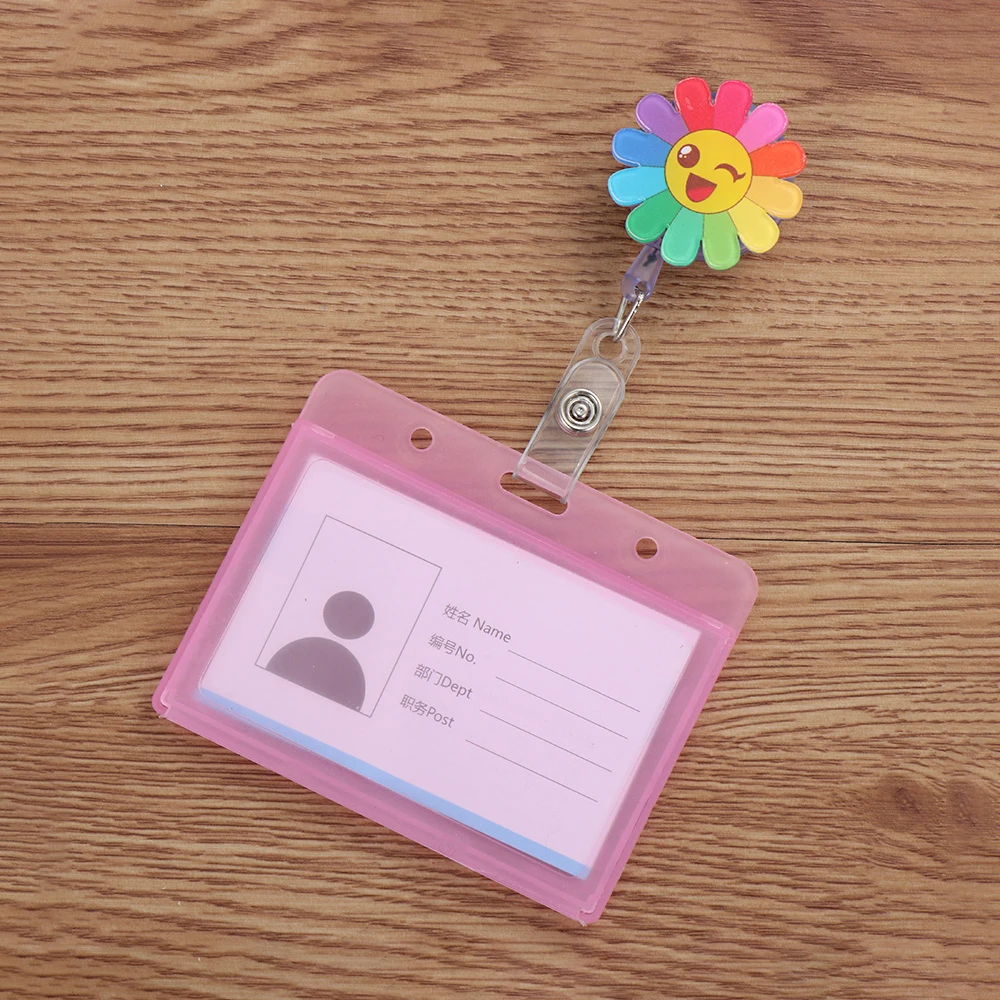 Tarjeta de visita de dibujos animados, tarjetero de aluminio para tarjetas de identificación, soporte para tarjetas de identificación, insignia retráctil, soporte para tarjetas de nombre, enfermera y Doctor