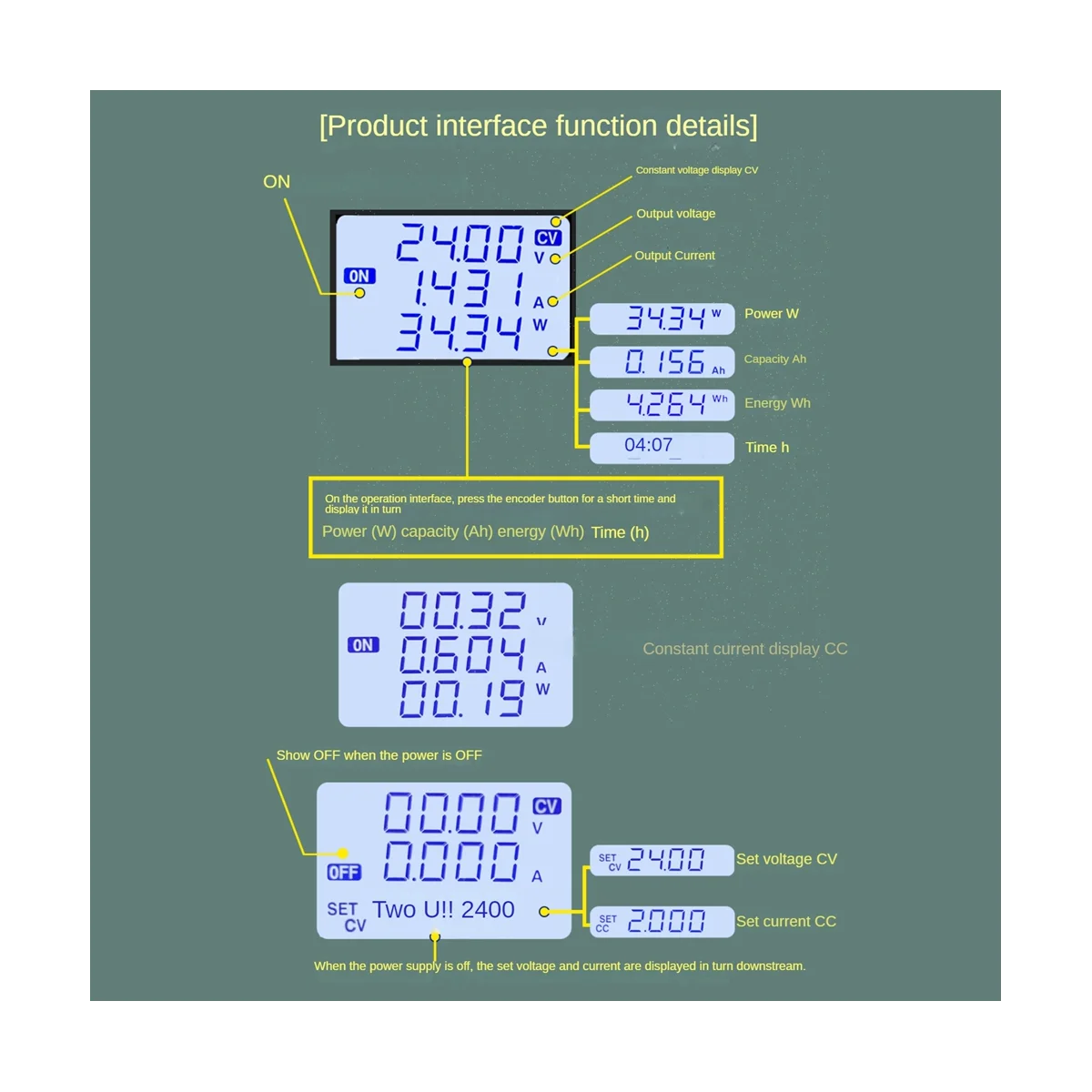 DC 50V 8A 400W CNC Adjustable Constant Voltage Regulator CV CC Step-Down Power Supply Module XY5008E