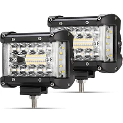 4 Inch Side Shooter LED Pod Work Light Waterproof Led Fog Driving Lights Bar for Motorcycle ATV UTV SUV Off Road 4x4 Boat Truck