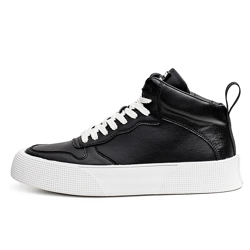 Extra Wide Fit Big Size Men High Top Platform Skate Shoes Lace Up Comfort Daily Fashion Casual Sneakers