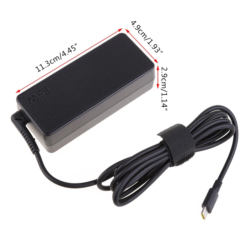 Cargador rápido USB-C tipo C para ordenador portátil, adaptador de alta velocidad PD de 65W, 100-240V, 20V, 3,25a, 50-60Hz, 100-240V para Thinkpad