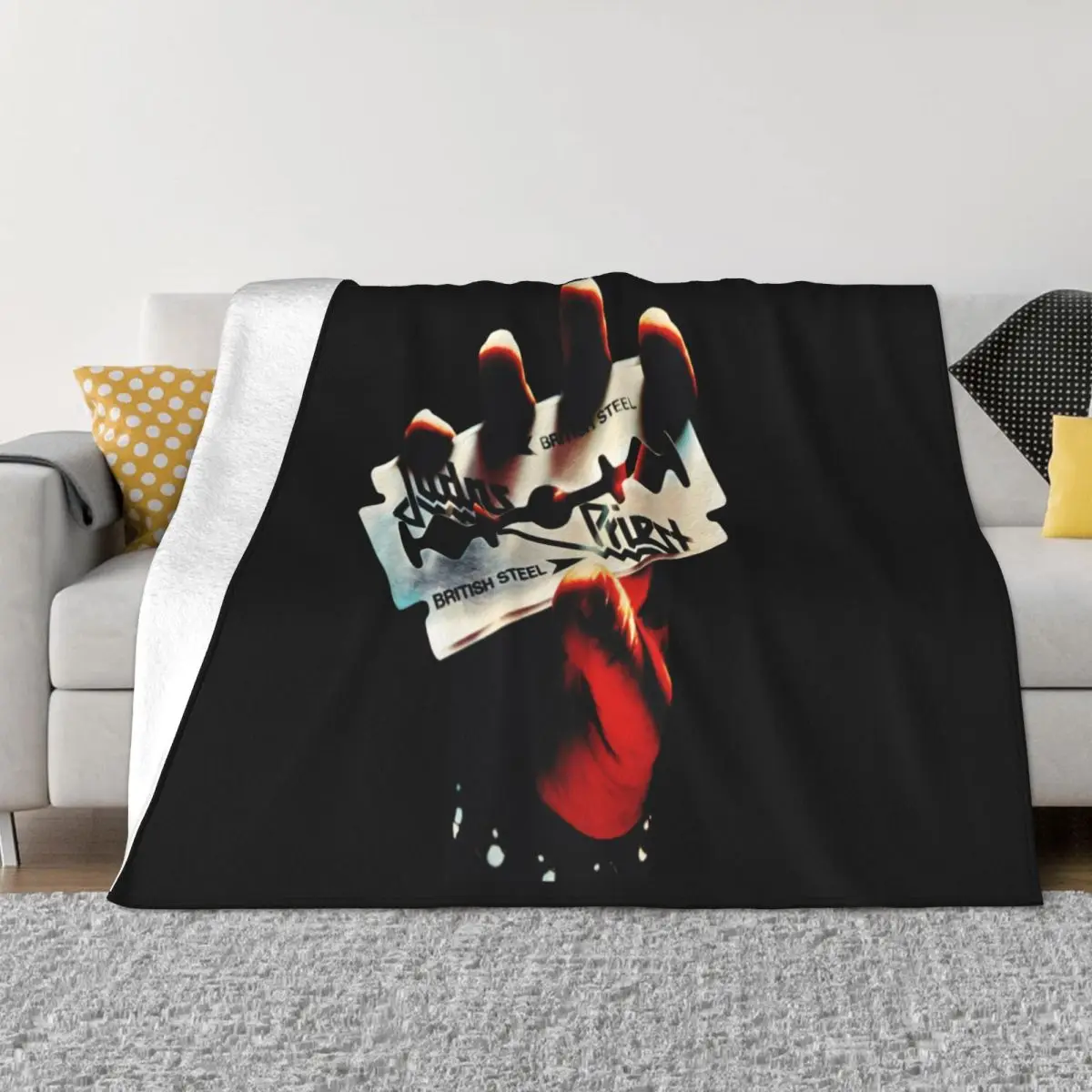 Judas Priest British Sl S M L Xl Xxl Officl Heavy Metal Halloween Woman Boy Basic Adults Throw Blanket