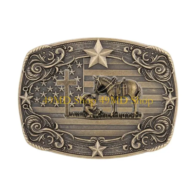 49MD Vintage Belt Buckle Replacement Unique Belt Buckle Metal Photo Props Delicate Punk Buckle Gift for Boyfriend