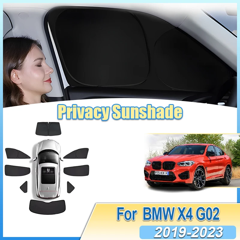 

For BMW X4 G02 2019-2023 Anti UV Visors Sunscreen Window Windshield Covers Foldable Tools Part Privacy Sunshades Car Accessories