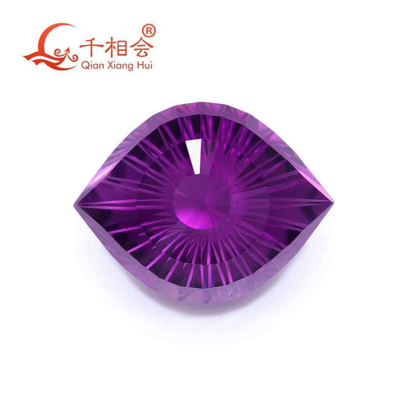 24ct to 46ct Marquise eyes Shape Millennium CuttingNatural Amethyst Gemstone Loose Stone - Beautiful Color  GRC