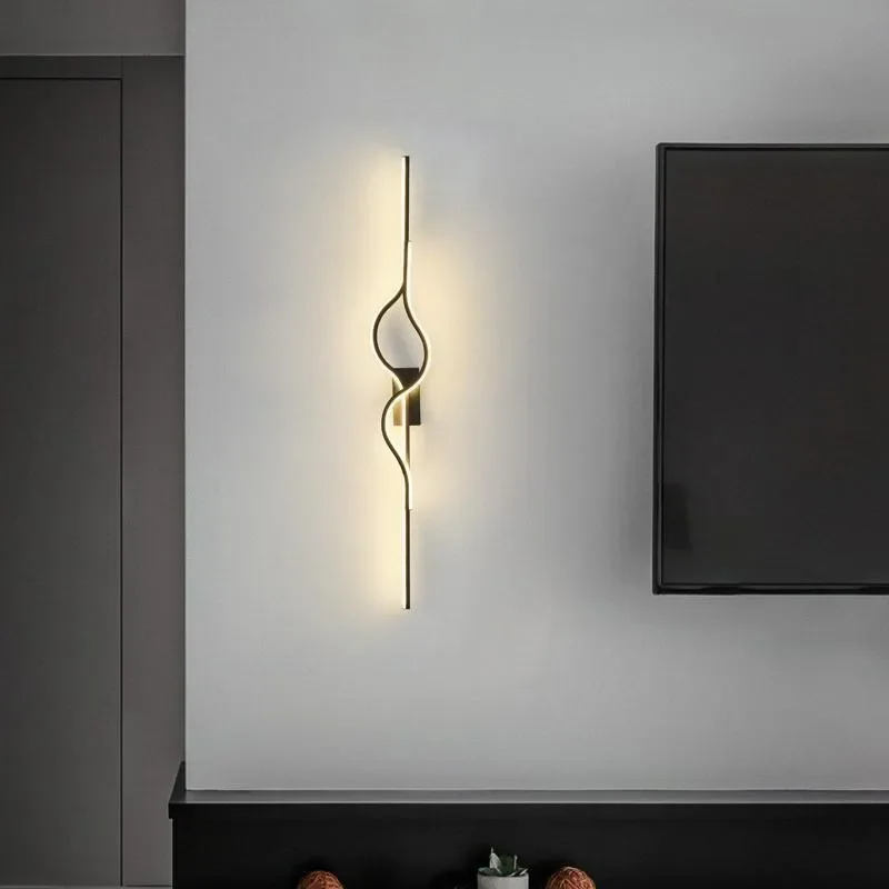 Imagem -02 - Modern Led Luz de Parede para Cabeceira Sala Escadas Loft Quarto Nordic Minimalista Wall Sconces Art Luzes Decoração Luminárias