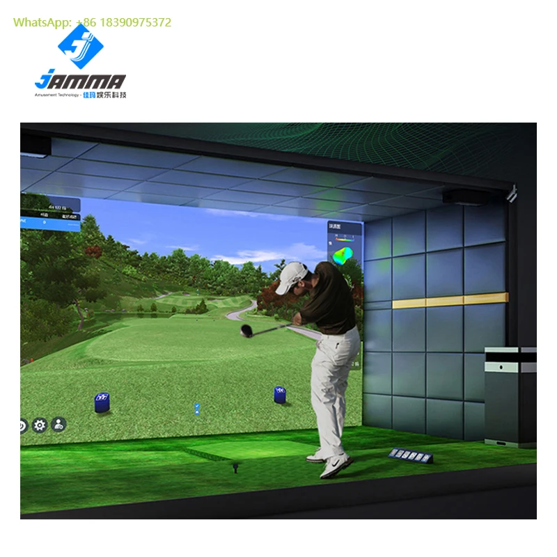 

Professional Indoor Sports Simulator Golf Training Aids with Golf Balls High-Tech Screen Golf Simulator System